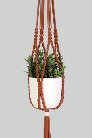 Chain Reaction - Handmade in Australia, Terracotta macrame plant hanger