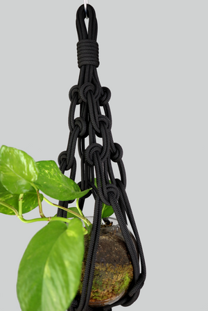 Murphy's Law - Handmade in Australia, Black modern macrame plant hanger
