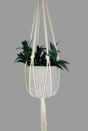 Serenity Now - Handmade in Australia, Natural macrame plant hanger