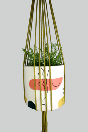 Pickles - Handmade in Australia, Green modern macrame plant hanger