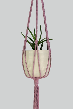 Serenity Now - Handmade in Australia, Dusty Pink macrame plant hanger